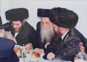 הגה"ח רבי אליעזר דוד פרידמן זצ"ל בהתוועדות שטפנשט